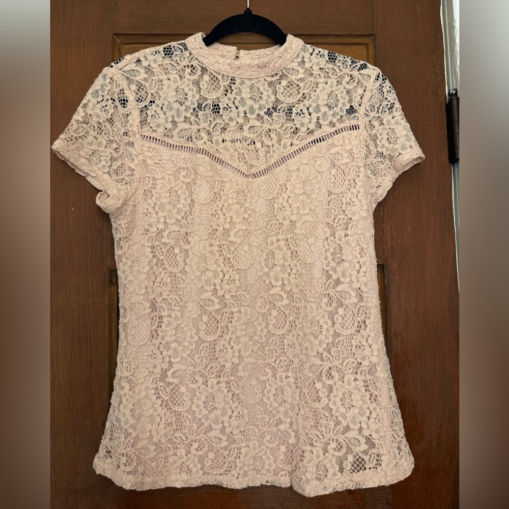Lace Blouse - Soft Pink